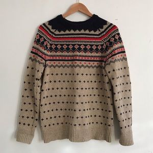 J Crew fair isle wool sweater